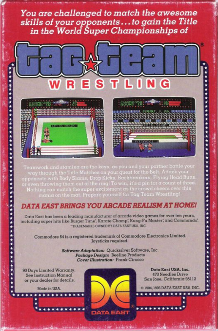 Tag Team Wrestling — box-2D-back (US)