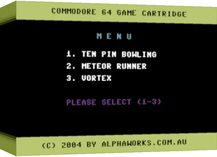 Tenpins + Meteor Runner + Vortex — box-3D (WOR)