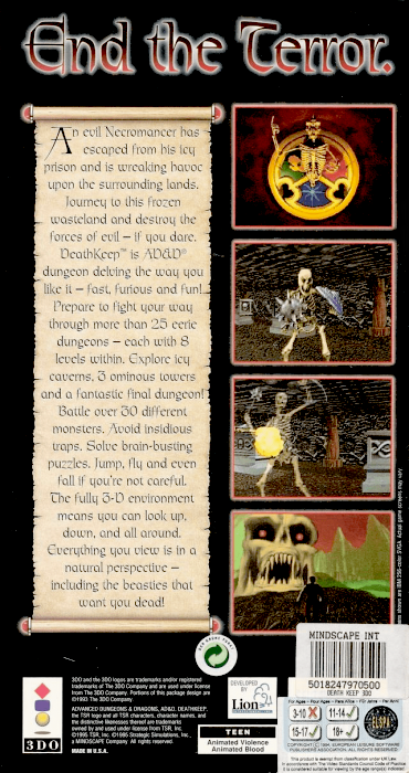 DeathKeep — box-2D-back (US)