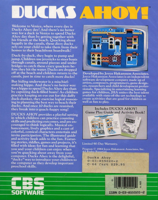 Ducks Ahoy! — box-2D-back (US)