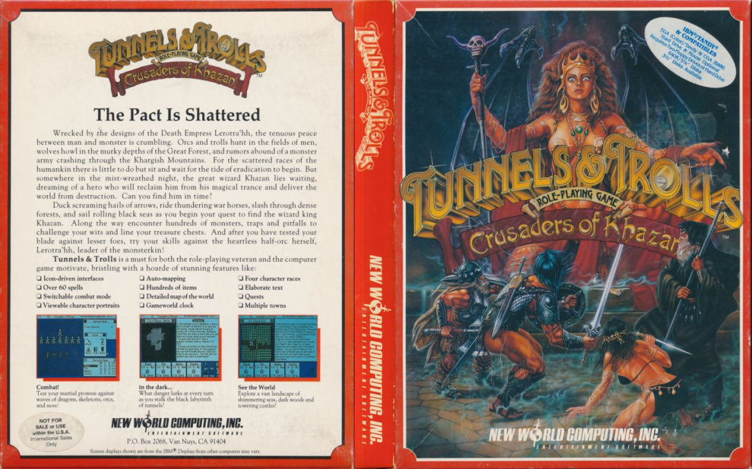 Tunnels And Trolls - Crusaders Of Khazan — box-texture (EU)