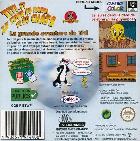 Tweety's High-Flying Adventure — box-2D-back (FR)