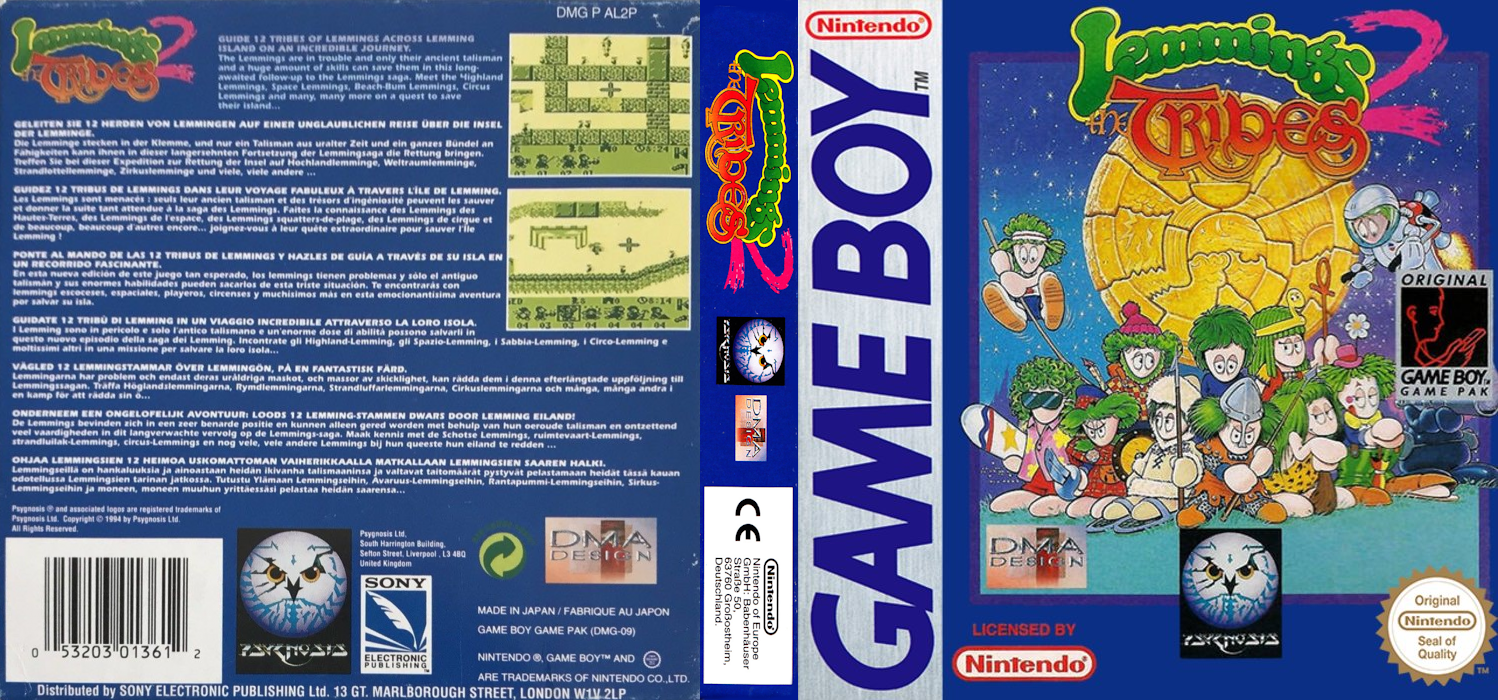 Lemmings 2 - The Tribes — box-texture (EU)