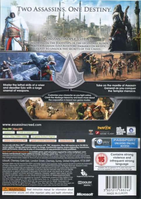 Assassin's Creed - Revelations — box-2D-back (UK)