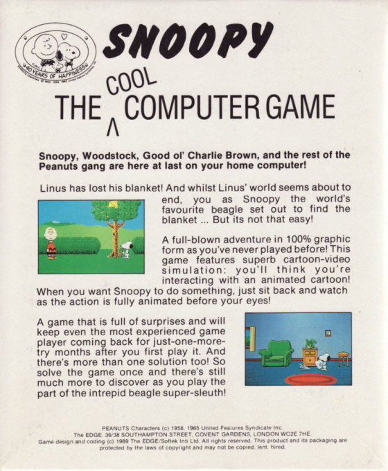Snoopy - The Cool Computer Game — box-2D-back (EU)