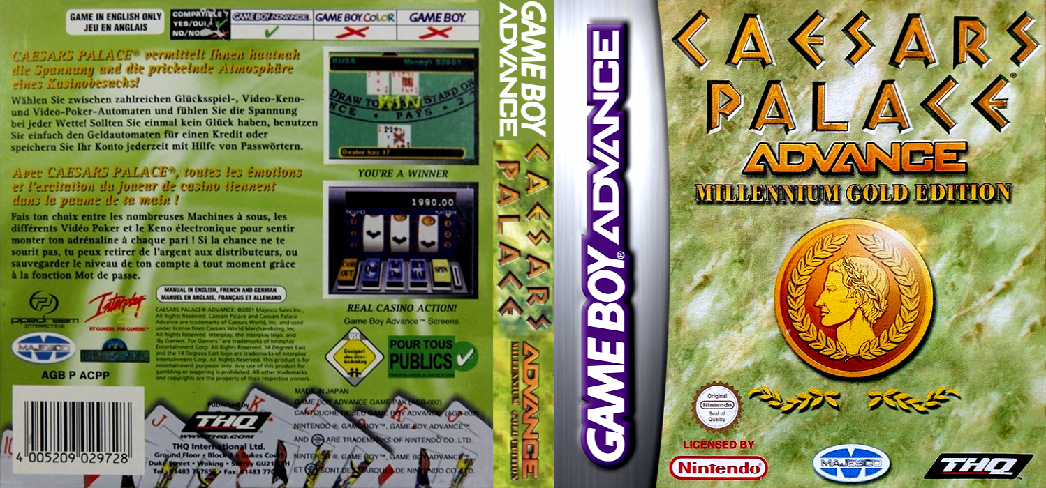 Caesars Palace Advance - Millennium Gold Edition — box-texture (EU)