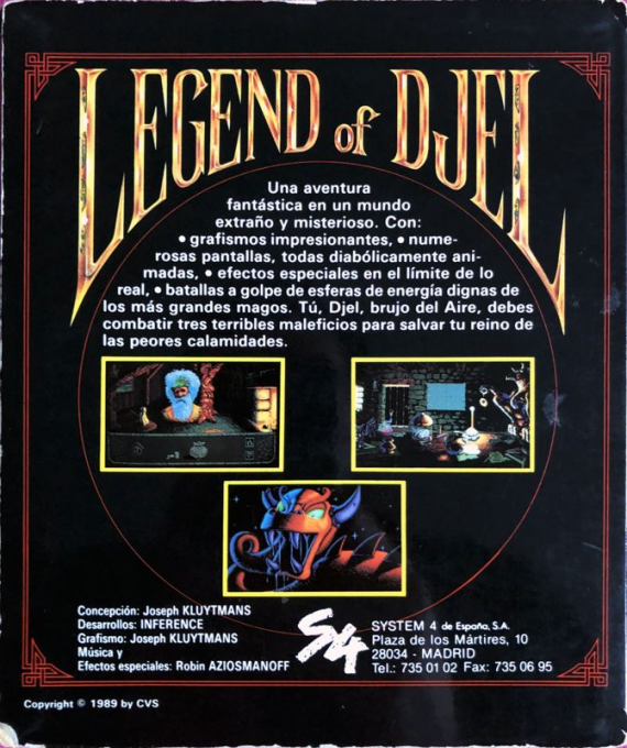 Legend Of Djel — box-2D-back (SP)