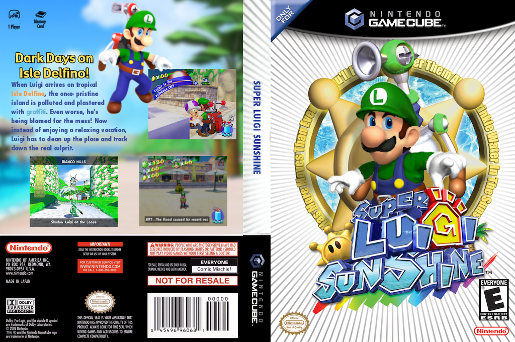 Super Luigi Sunshine — box-texture (US)
