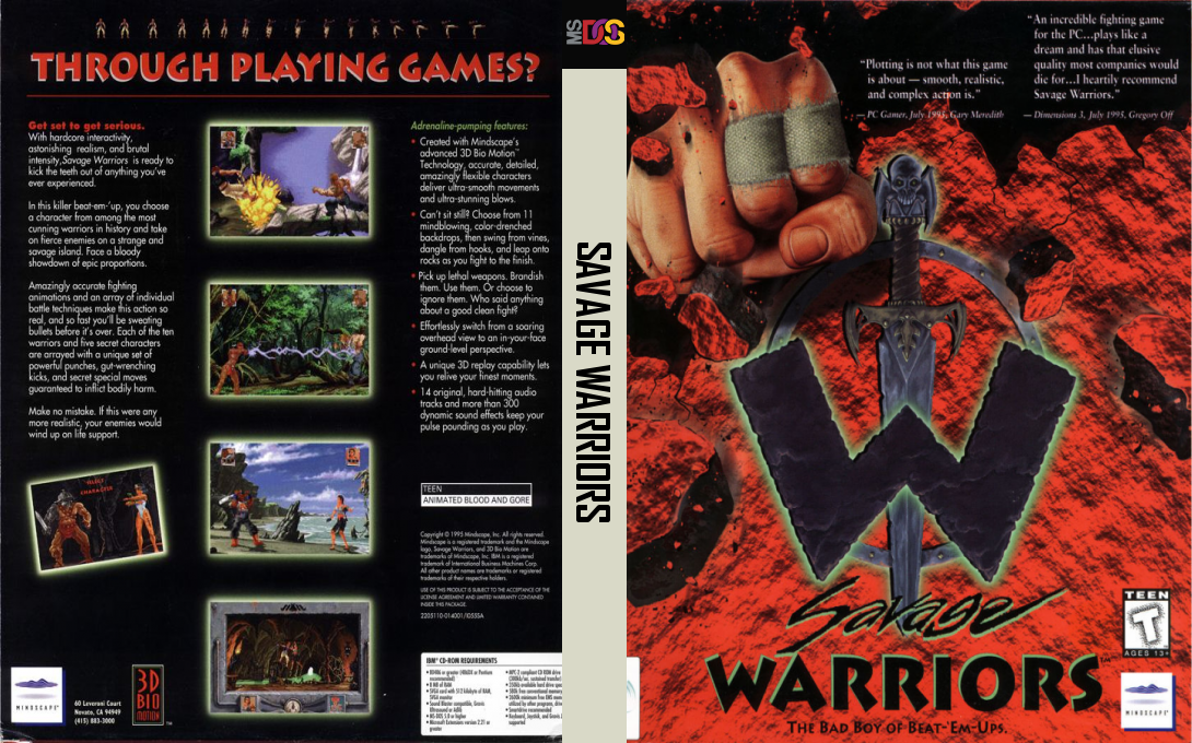 Savage Warriors — box-texture (US)
