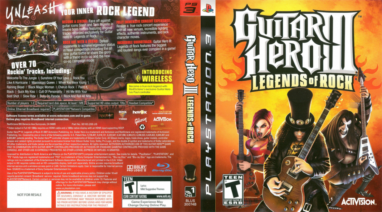 Guitar Hero III - Legends of Rock — box-texture (US)