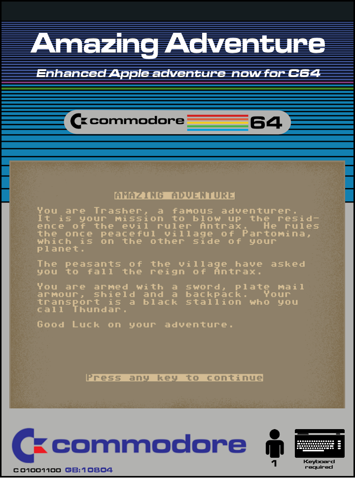 Amazing Adventure box art