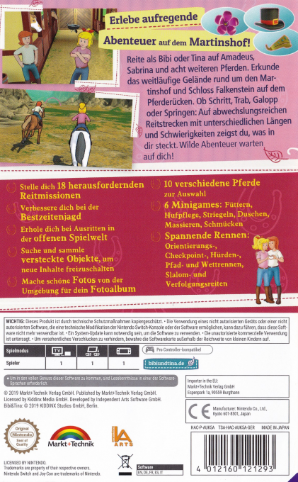 Bibi & Tina at the Horse Farm — box-2D-back (DE)