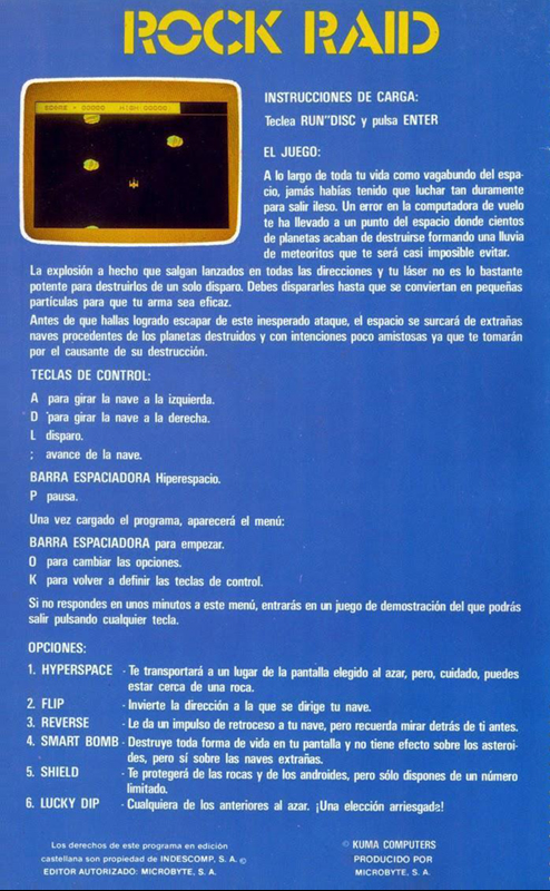 Rock Raid — box-2D-back (SP)