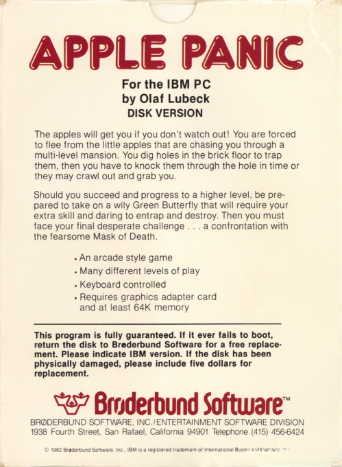 Apple Panic — box-2D-back (US)