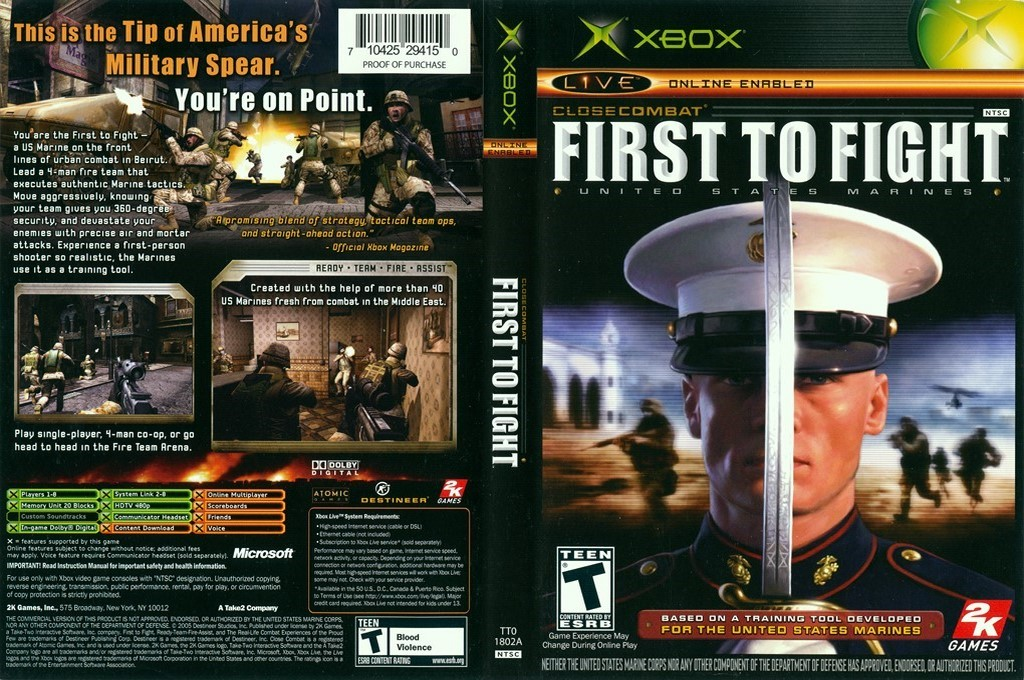 Close Combat - First to Fight - United States Marines — box-texture (US)
