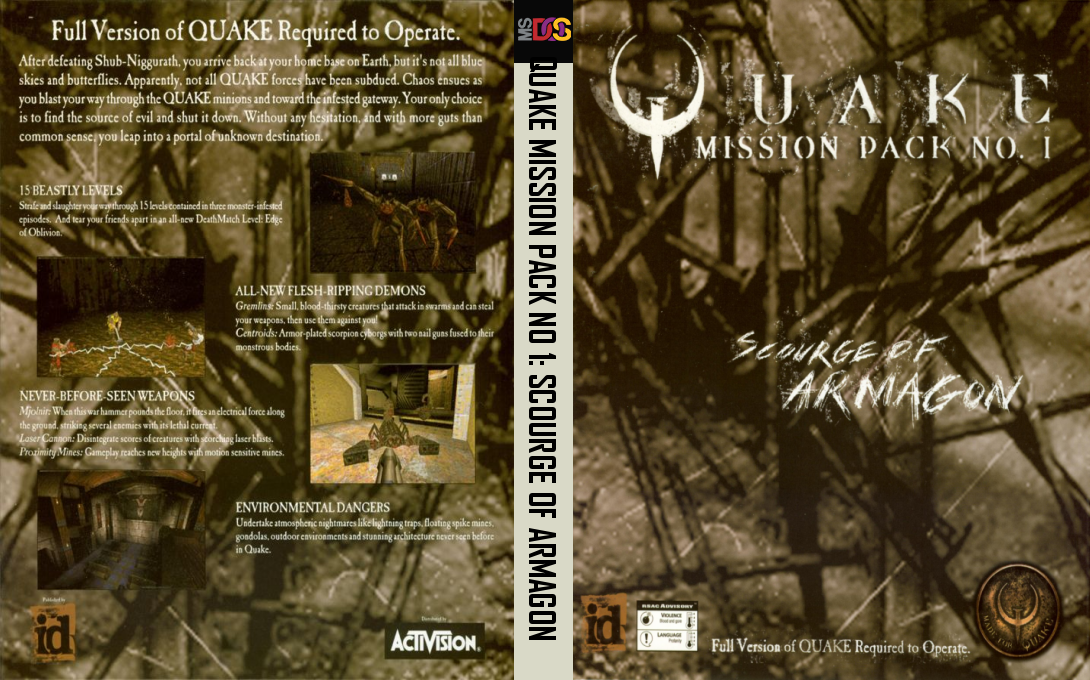 Quake Mission Pack No. I - Scourge of Armagon — box-texture (US)