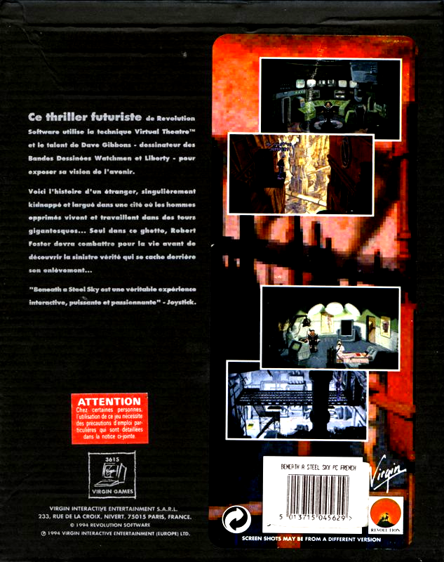 Beneath A Steel Sky — box-2D-back (FR)