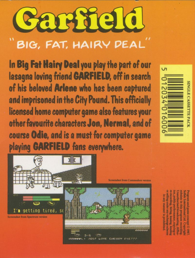 Garfield - Big, Fat, Hairy Deal — box-2D-back (EU)