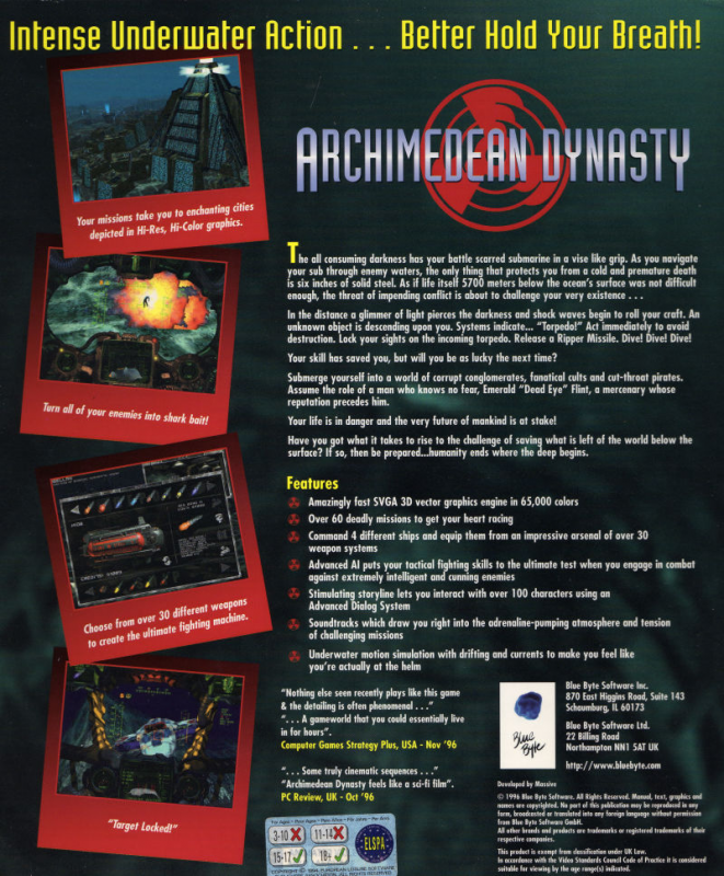 Archimedean Dynasty — box-2D-back (US)