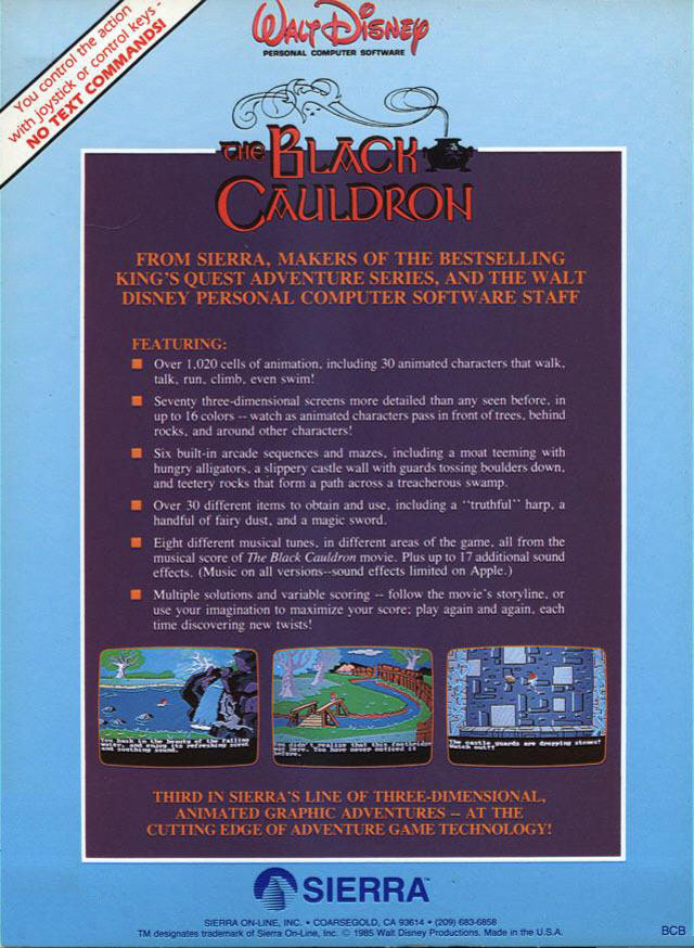 Black Cauldron, The — box-2D-back (EU)