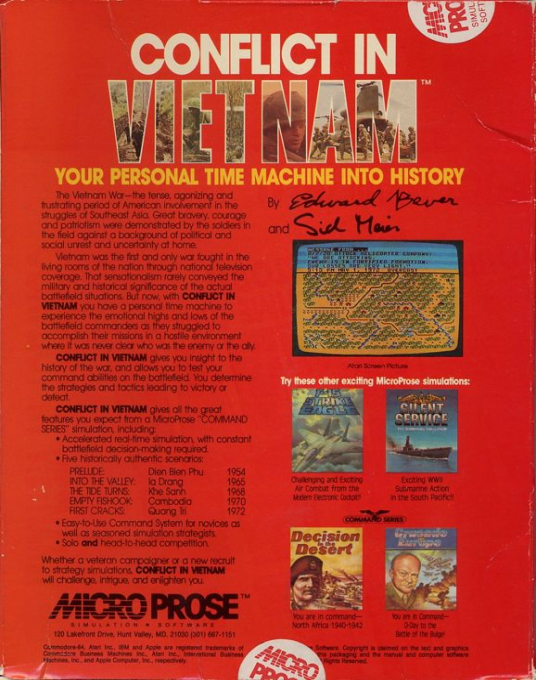 Conflict In Vietnam — box-2D-back (US)