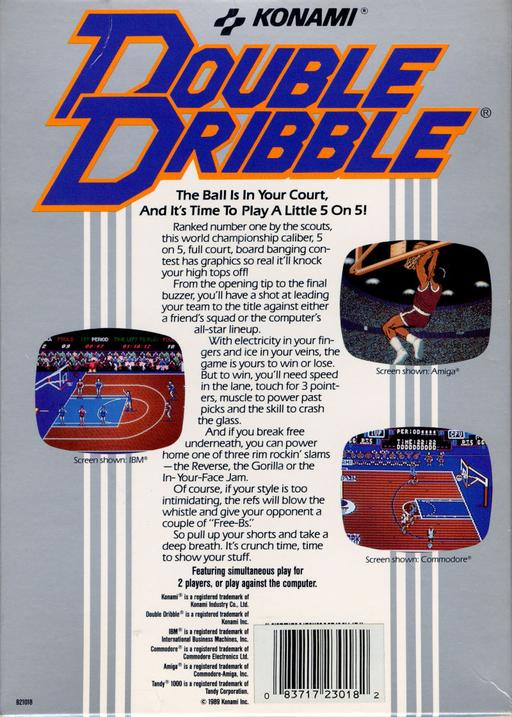 Double Dribble — box-2D-back (US)