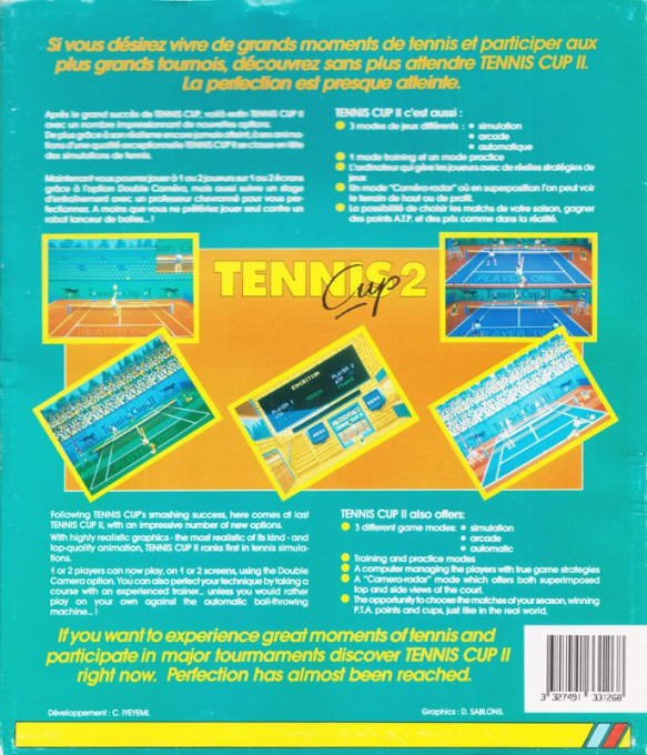 Tennis Cup II — box-2D-back (EU)