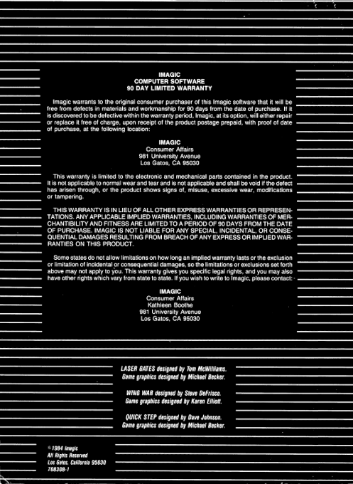 Wing Wars — box-2D-back (US)