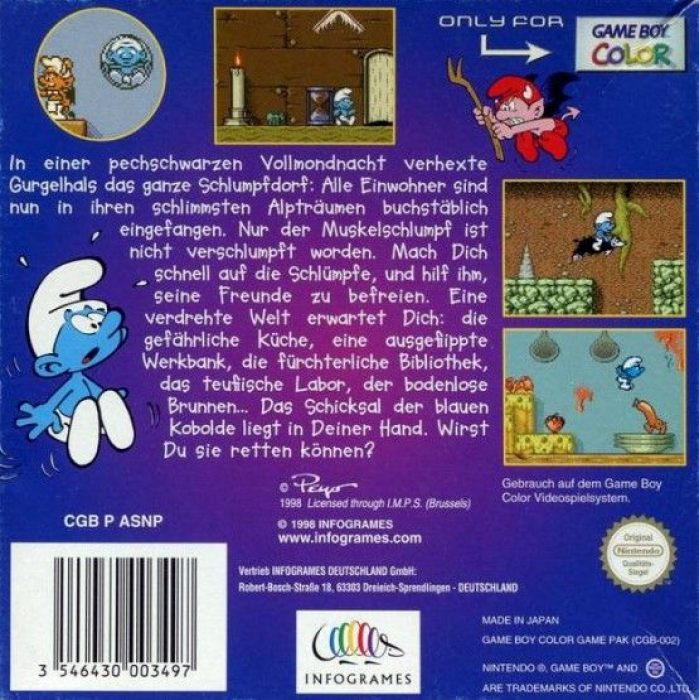 Smurfs Nightmare, The — box-2D-back (DE)
