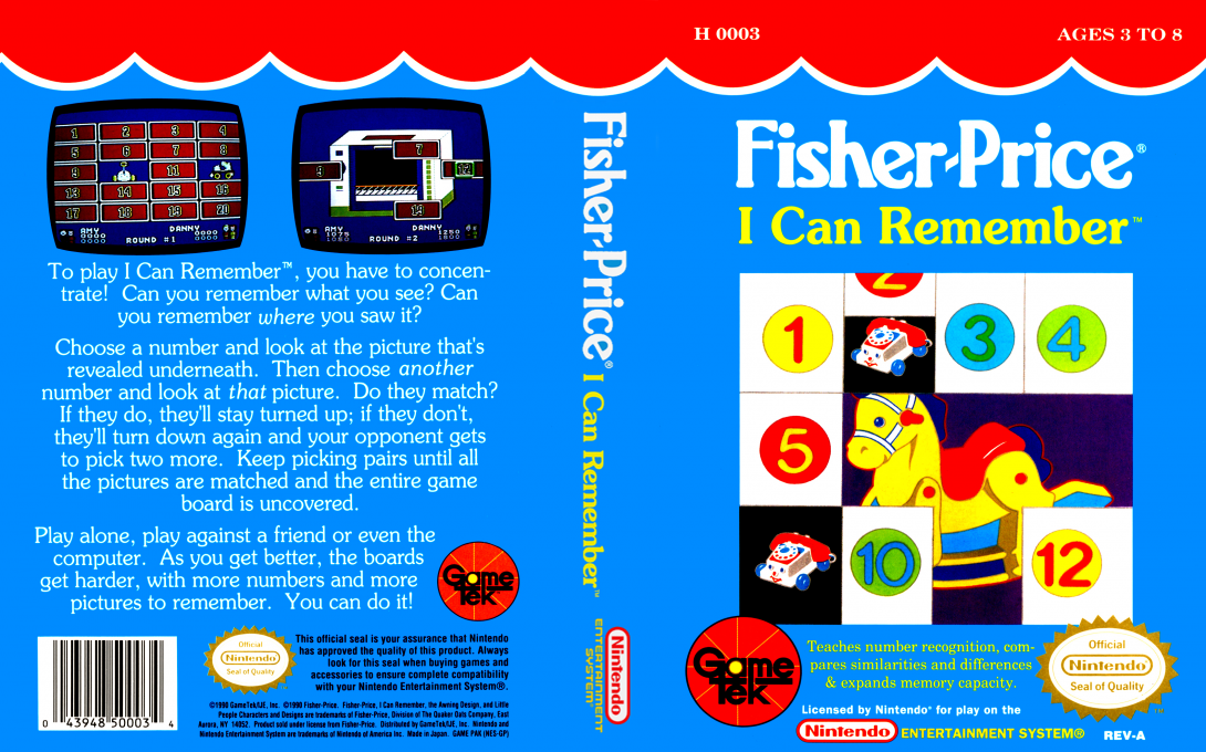 Fisher-Price - I Can Remember — box-texture (US)