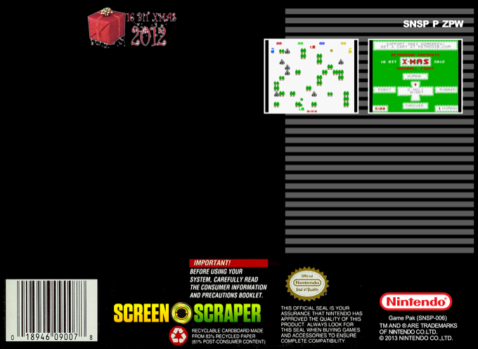 16 BIT XMAS 2012 : Snowball Fight — box-2D-back (SS)