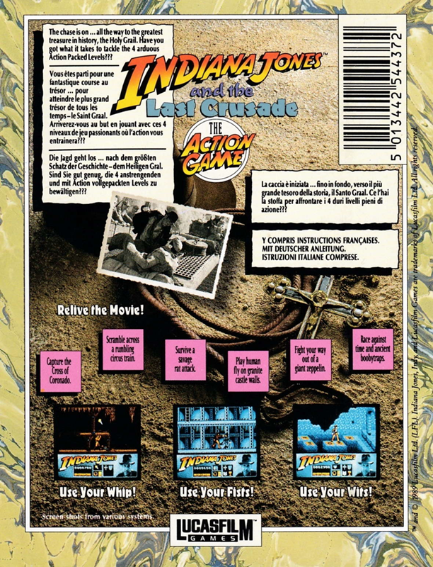 Indiana Jones And The Last Crusade - The Action Game — box-2D-back (EU)