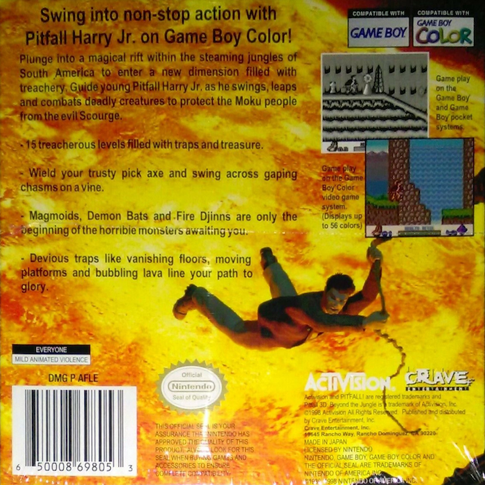 Pitfall : Beyond the Jungle — box-2D-back (US)