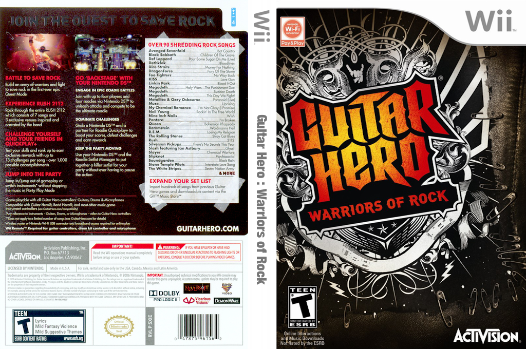 Guitar Hero - Warriors of Rock — box-texture (US)
