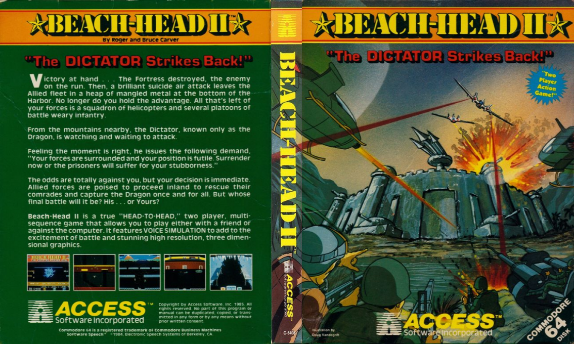 Beach-Head II - The Dictator Strikes Back — box-texture (US)