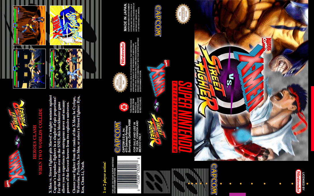 X-Men vs. Street Fighter — box-texture (US)
