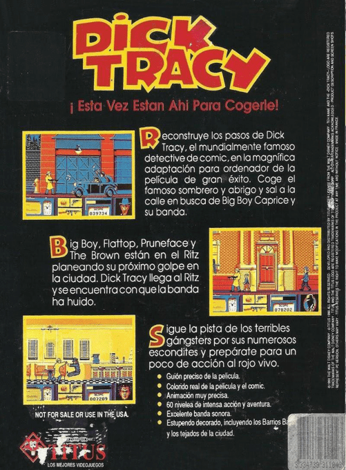 Dick Tracy — box-2D-back (SP)