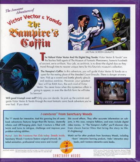 The Awesome Adventures of Victor Vector & Yondo: The Vampire's Coffin — box-2D-back (US)