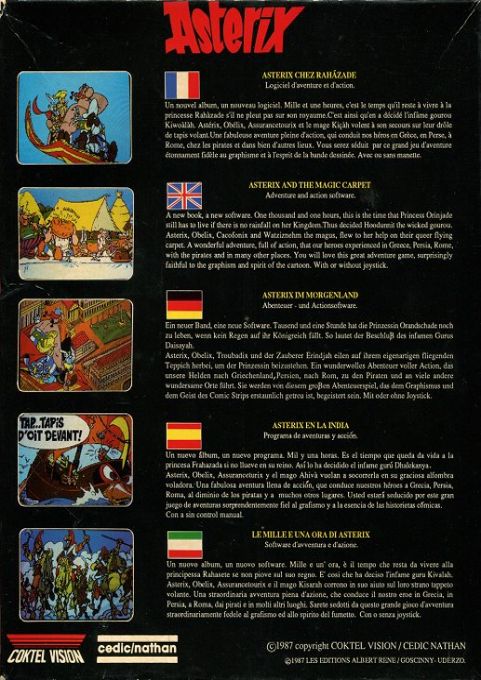 Astérix chez Rahàzade — box-2D-back (WOR)