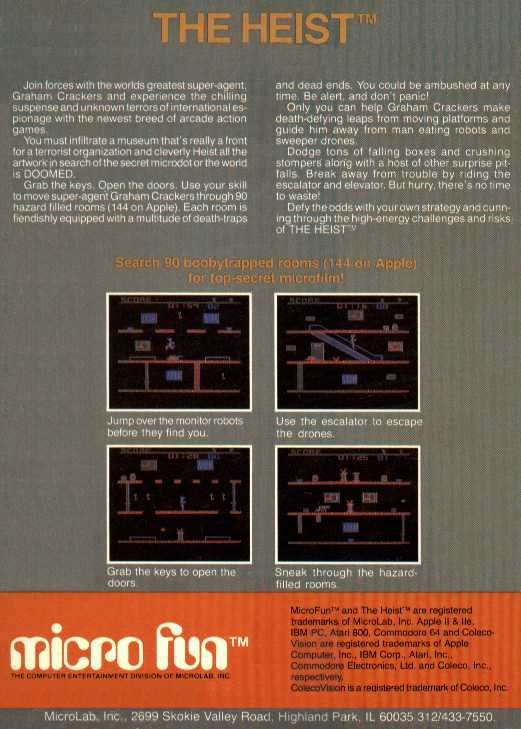 The Heist — box-2D-back (US)