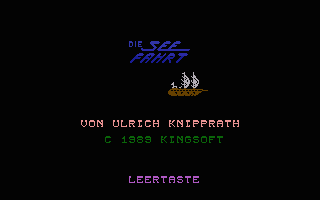 Seefahrt, Die — sstitle (DE)