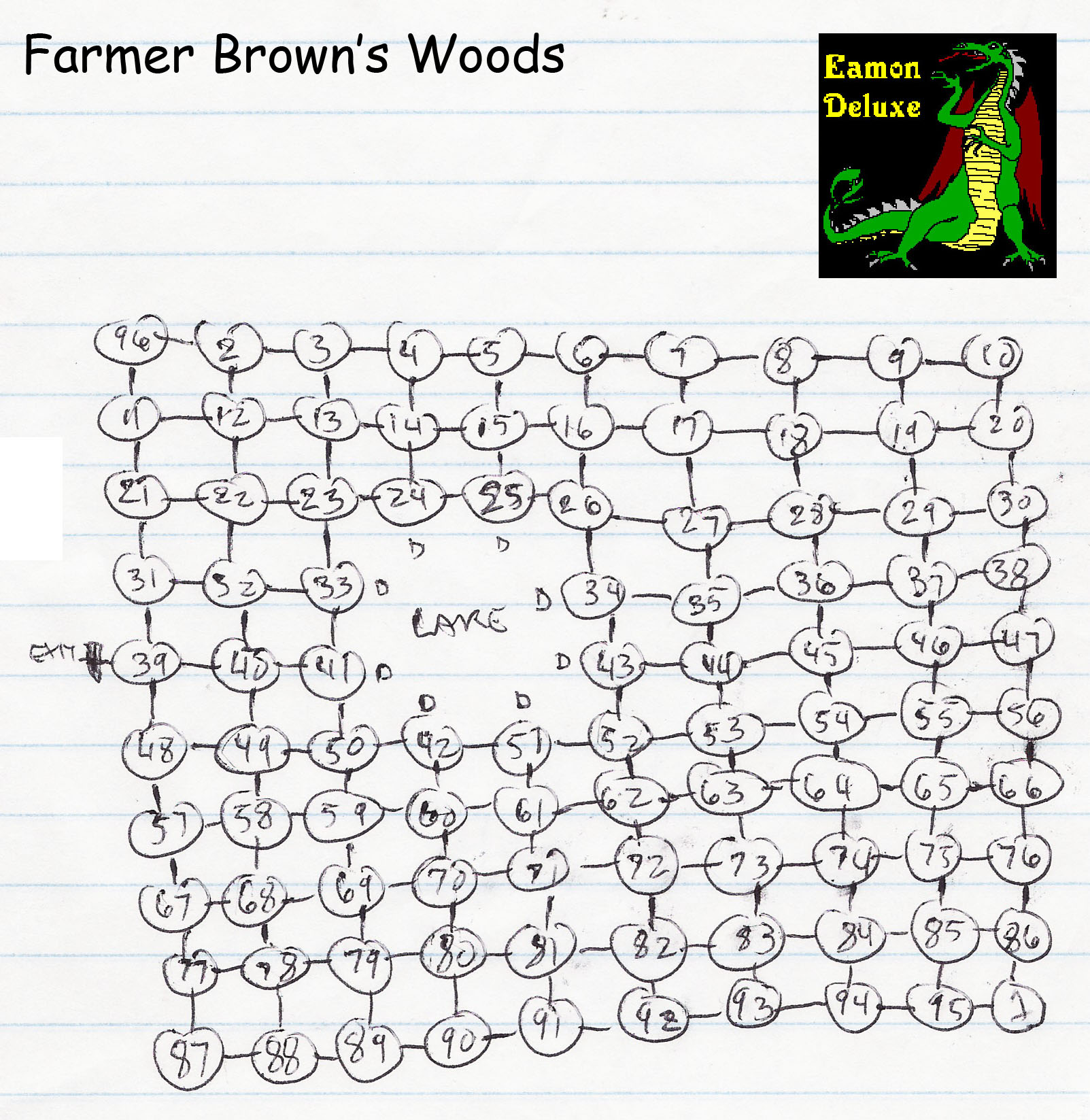 Eamon 182 - Farmer Brown's Woods — maps