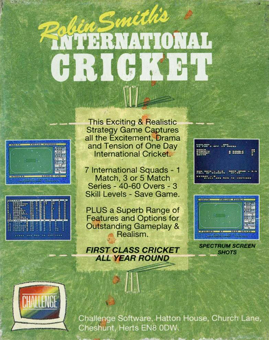 Robin Smith's International Cricket — box-2D-back (EU)