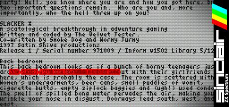 ZxZvm - Slacker X - A Scatological Breakthrough in Adventure Gaming — steamgrid