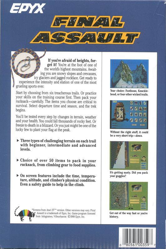 Final Assault — box-2D-back (US)