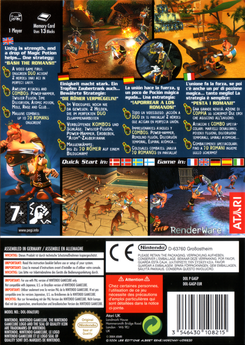 Asterix & Obelix XXL — box-2D-back (EU)