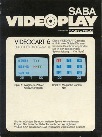 Videocart-8 - Magic Numbers — box-2D-back (DE)