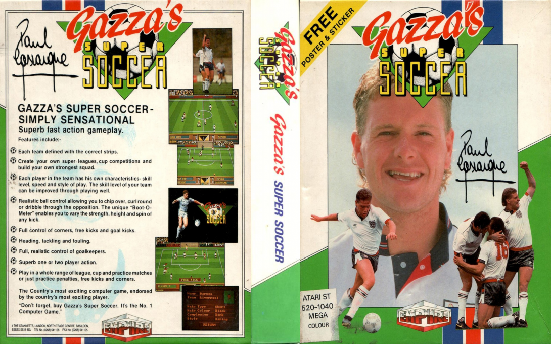 Gazza's Super Soccer — box-texture (EU)