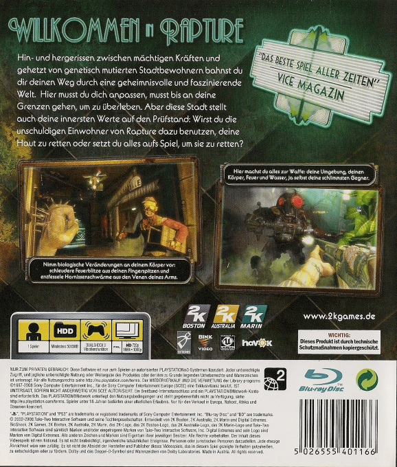 BioShock — box-2D-back (DE)
