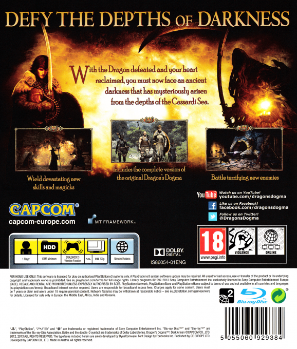 Dragon's Dogma - Dark Arisen — box-2D-back (EU)